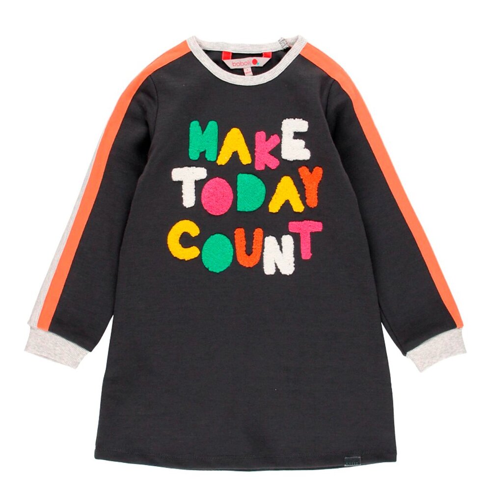 Colorful Lettered Charcoal Dress